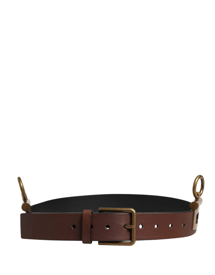 Dolce &amp; Gabbana Sample Sale Dolce &amp; Gabbana Men Brown Classic Leather Metal Buckle Belt - | Designer outlet