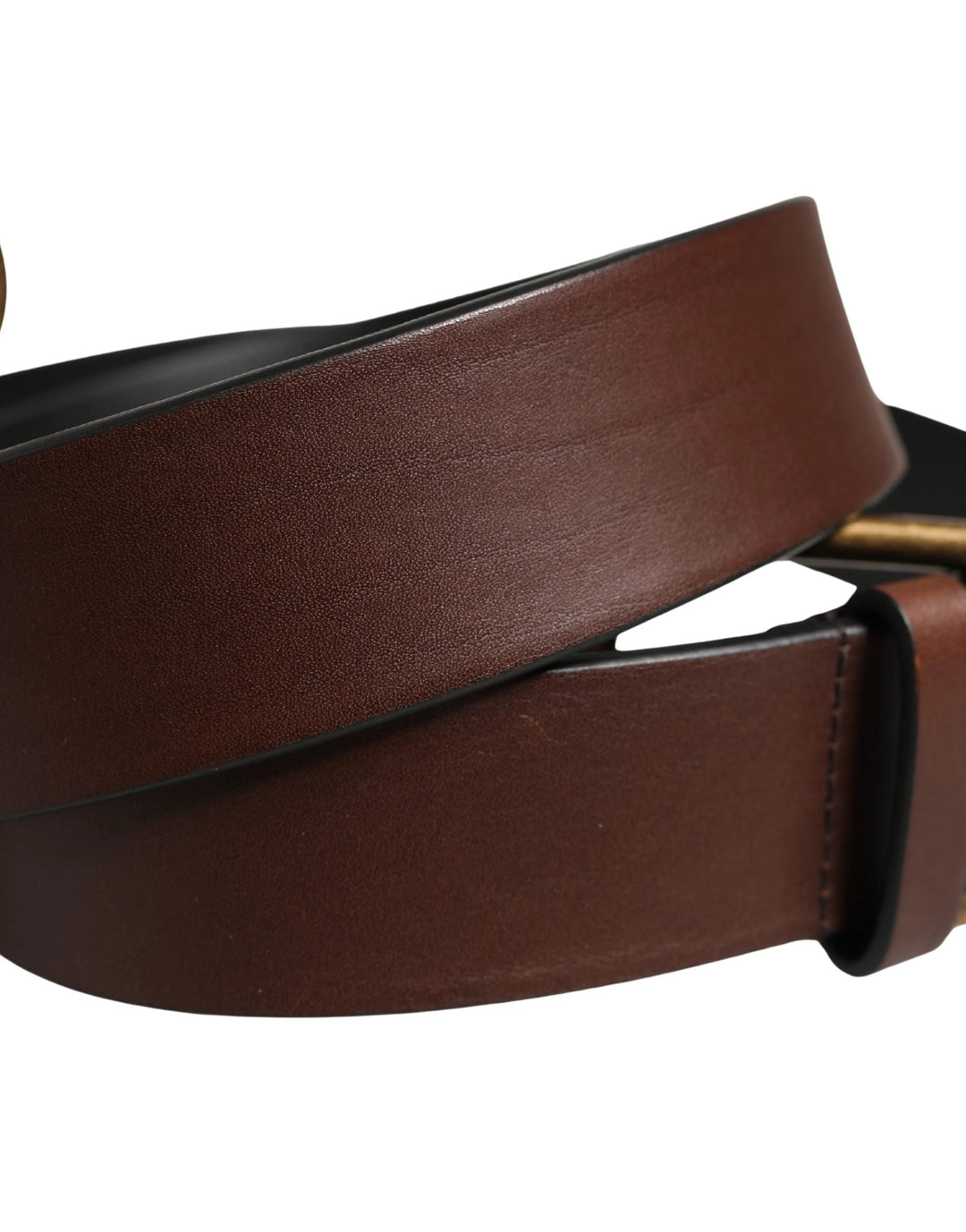 Dolce &amp; Gabbana Sample Sale Dolce &amp; Gabbana Men Brown Classic Leather Metal Buckle Belt - | Designer outlet