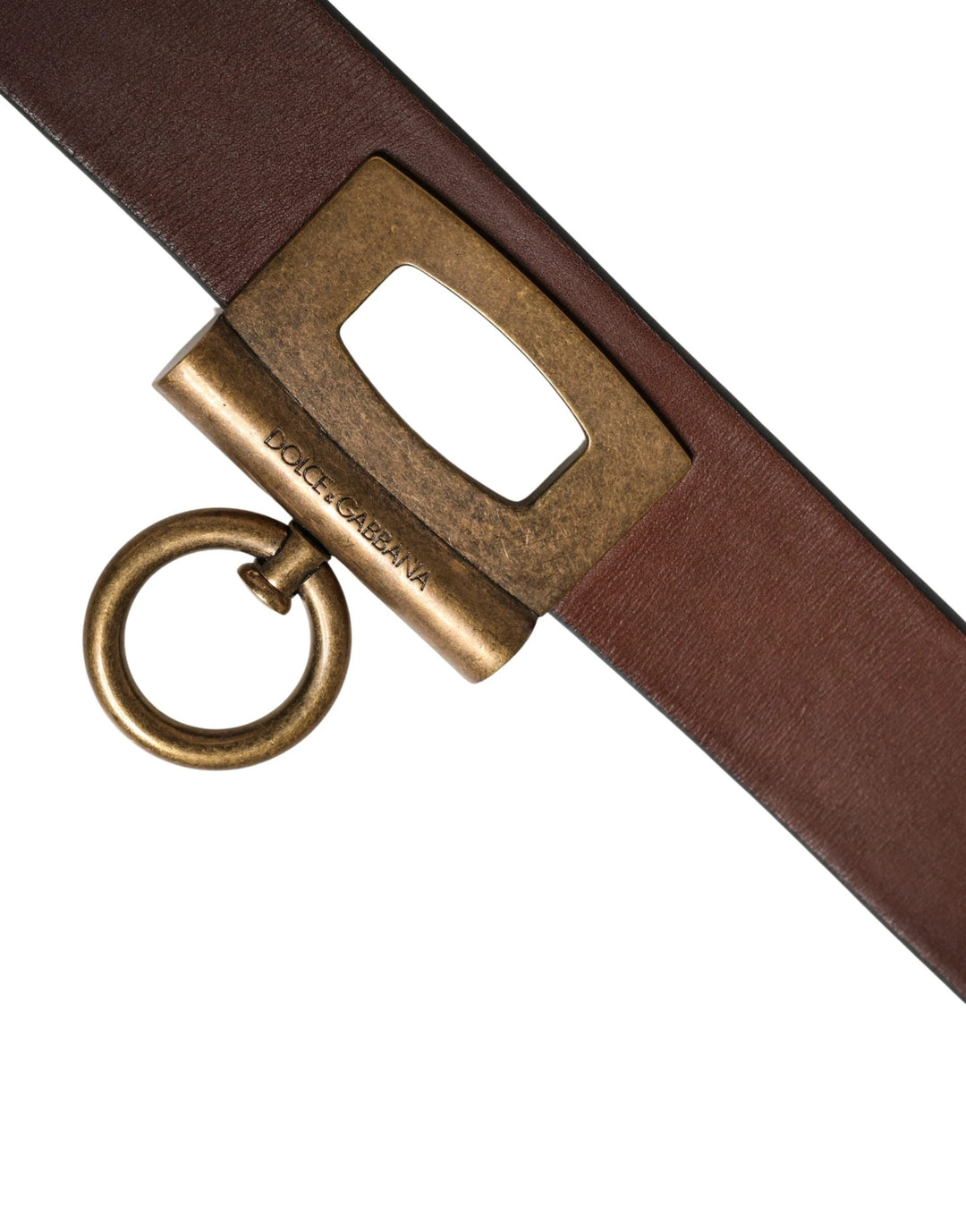 Dolce &amp; Gabbana Sample Sale Dolce &amp; Gabbana Men Brown Classic Leather Metal Buckle Belt - | Designer outlet