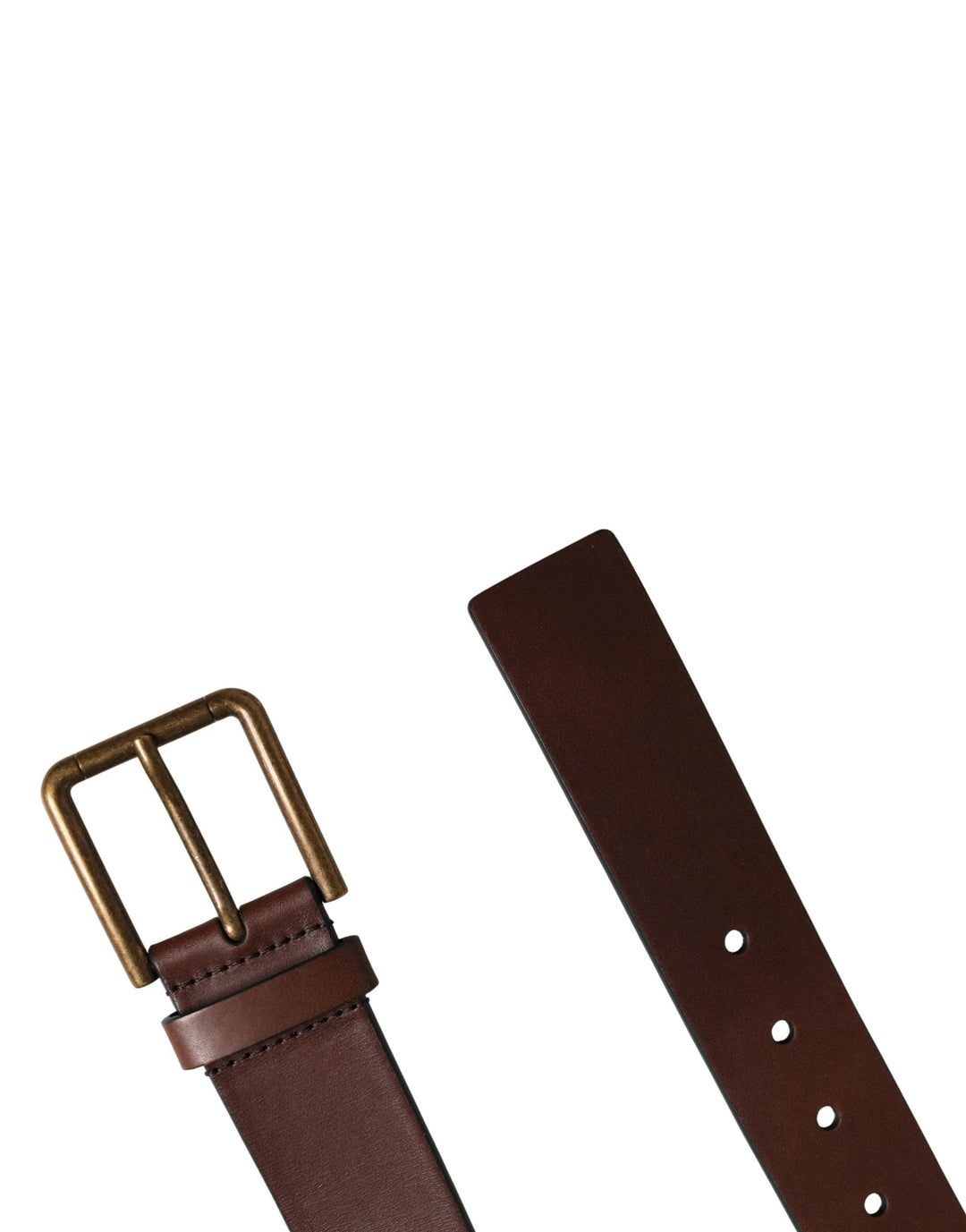 Dolce &amp; Gabbana Sample Sale Dolce &amp; Gabbana Men Brown Classic Leather Metal Buckle Belt - | Designer outlet