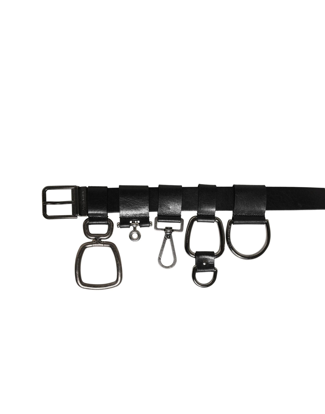 Dolce &amp; Gabbana Sample Sale Dolce &amp; Gabbana Black Calf Leather Silver Metal Buckle Belt - | Designer outlet
