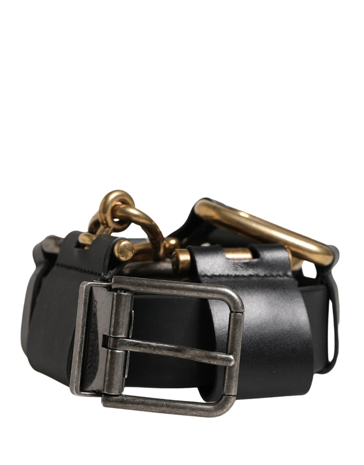 Dolce &amp; Gabbana Sample Sale Dolce &amp; Gabbana Men Black Classic Leather Metal Buckle Belt - | Designer outlet