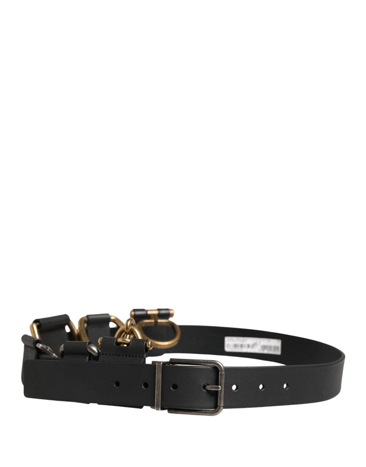 Dolce &amp; Gabbana Sample Sale Dolce &amp; Gabbana Men Black Classic Leather Metal Buckle Belt - | Designer outlet