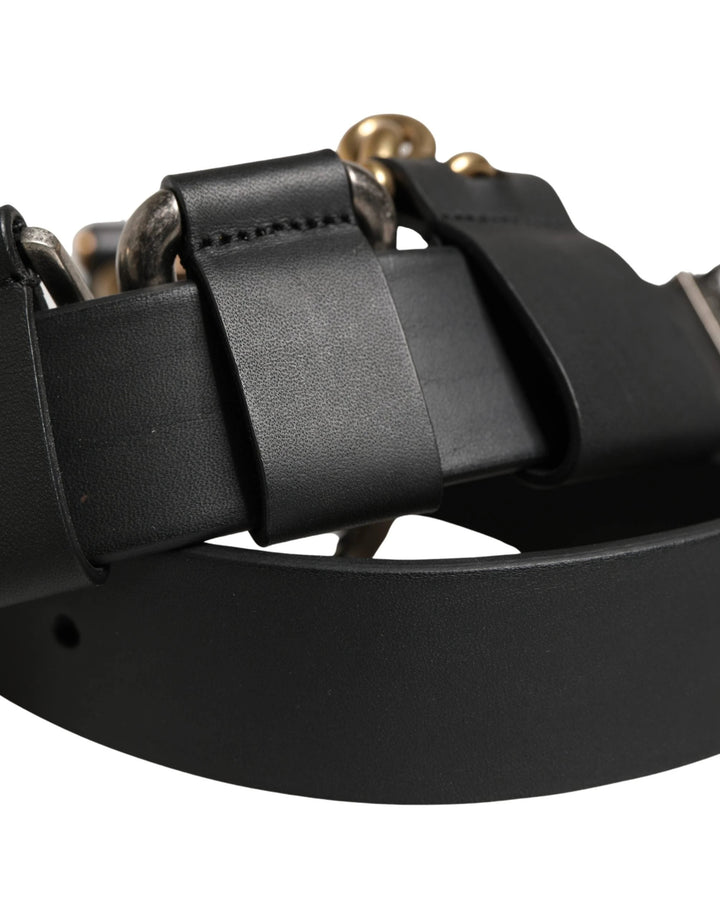 Dolce &amp; Gabbana Sample Sale Dolce &amp; Gabbana Men Black Classic Leather Metal Buckle Belt - | Designer outlet