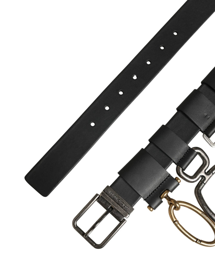 Dolce &amp; Gabbana Sample Sale Dolce &amp; Gabbana Men Black Classic Leather Metal Buckle Belt - | Designer outlet