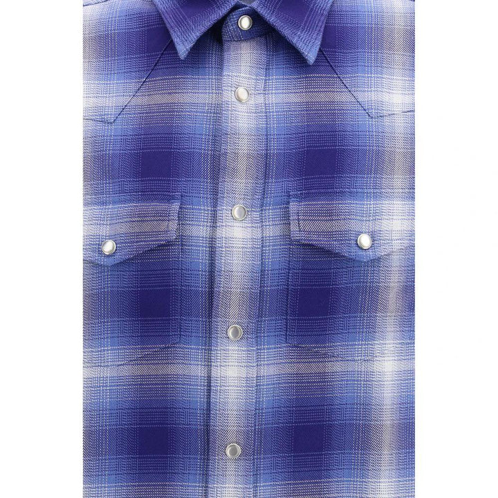 Tom Ford Sample Sale Tom Ford Blue Cotton Pattern Shirt - | Designer outlet