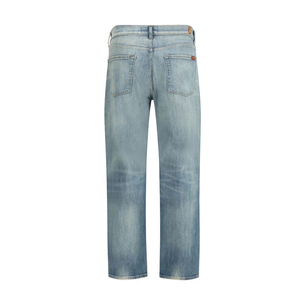 7FOR Sample Sale 7FOR Blue Cotton Relaxed Fit Jeans - | Designer outlet