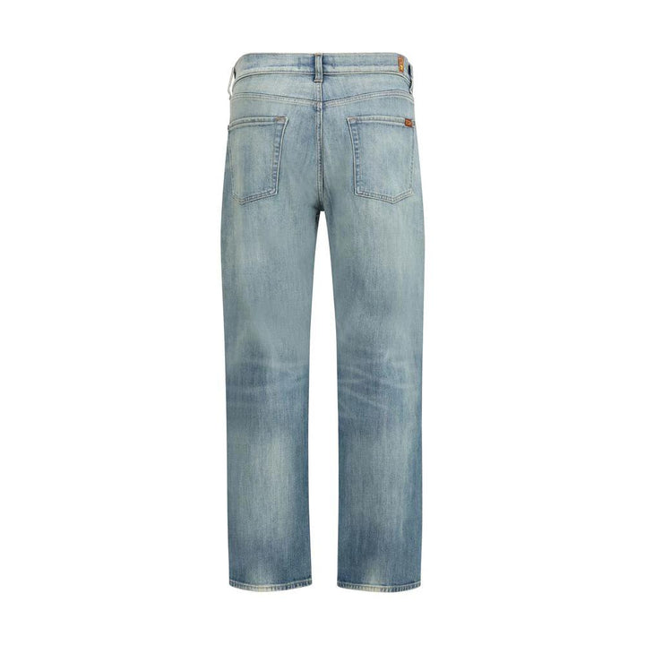 7FOR Sample Sale 7FOR Blue Cotton Relaxed Fit Jeans - | Designer outlet