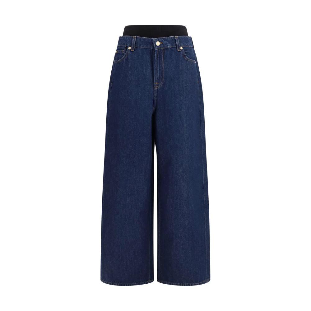 7FOR Sample Sale 7FOR Blue Cotton Relaxed Fit Jeans - | Designer outlet