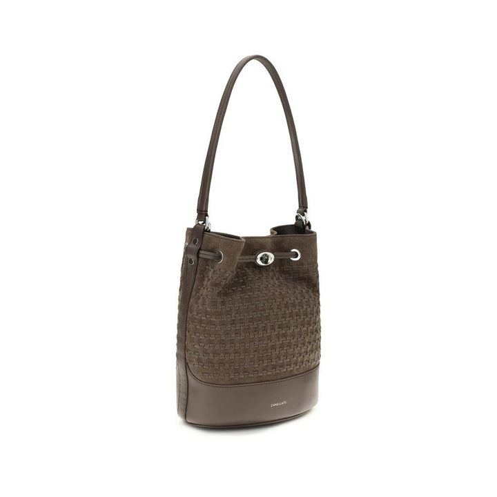 Zanellato Sample Sale Zanellato Brown Calf Leather Bos Taurus Backet Bag - | Designer outlet