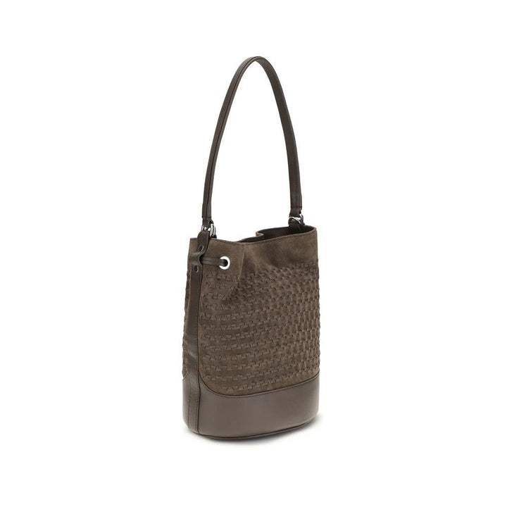 Zanellato Sample Sale Zanellato Brown Calf Leather Bos Taurus Backet Bag - | Designer outlet