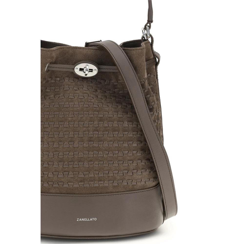 Zanellato Sample Sale Zanellato Brown Calf Leather Bos Taurus Backet Bag - | Designer outlet
