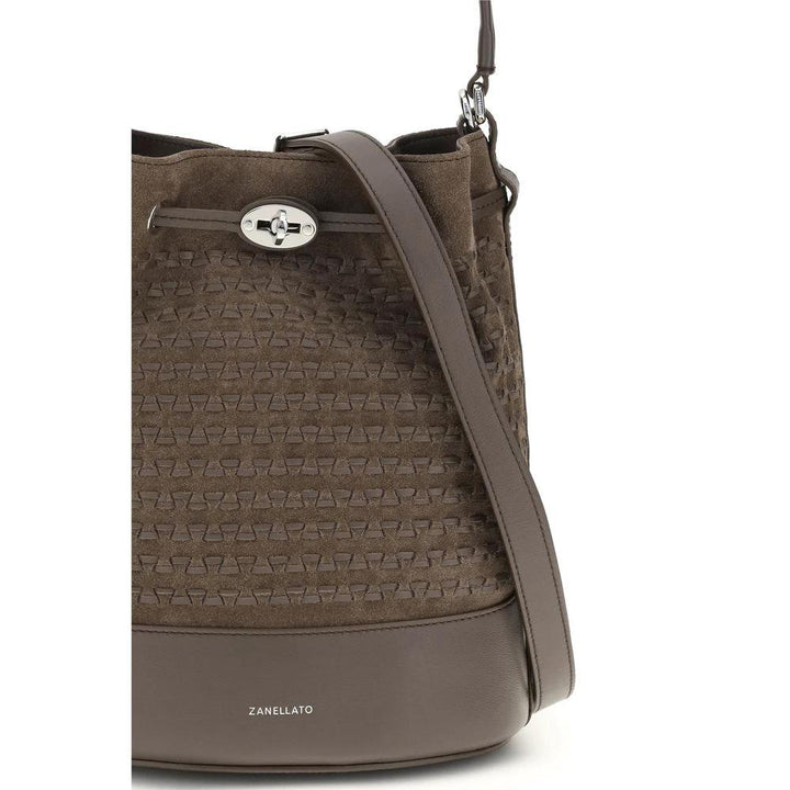 Zanellato Sample Sale Zanellato Brown Calf Leather Bos Taurus Backet Bag - | Designer outlet