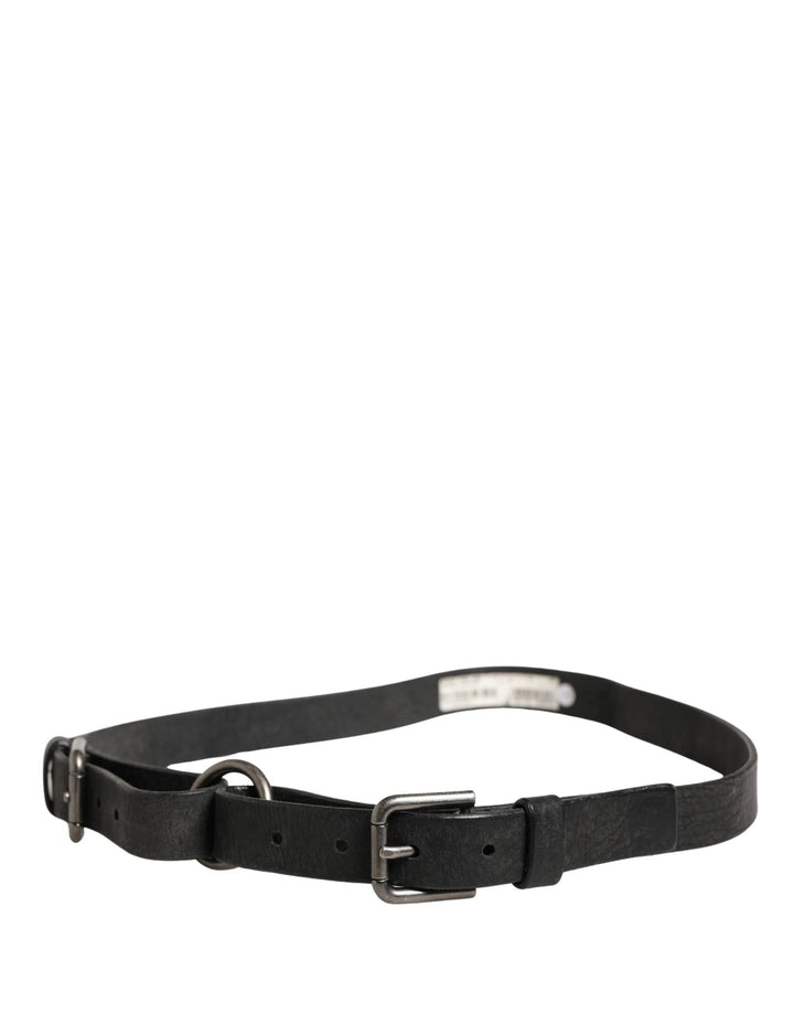 Dolce &amp; Gabbana Sample Sale Dolce &amp; Gabbana Men Black Calfskin Leather Metal Buckle Belt - | Designer outlet