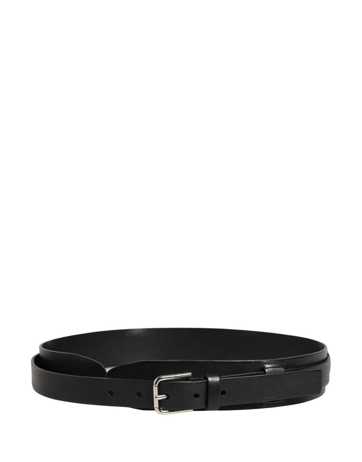 Dolce &amp; Gabbana Sample Sale Dolce &amp; Gabbana Men Black Classic Leather Metal Buckle Belt - | Designer outlet