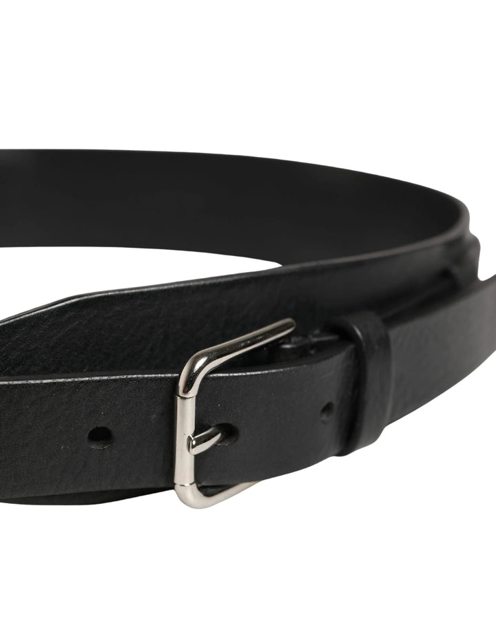 Dolce &amp; Gabbana Sample Sale Dolce &amp; Gabbana Men Black Classic Leather Metal Buckle Belt - | Designer outlet