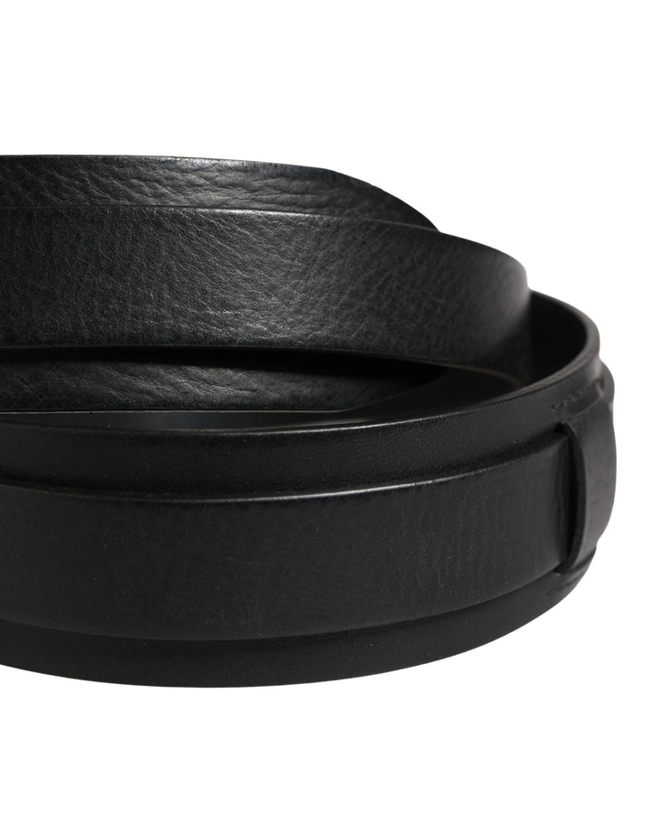 Dolce &amp; Gabbana Sample Sale Dolce &amp; Gabbana Men Black Classic Leather Metal Buckle Belt - | Designer outlet