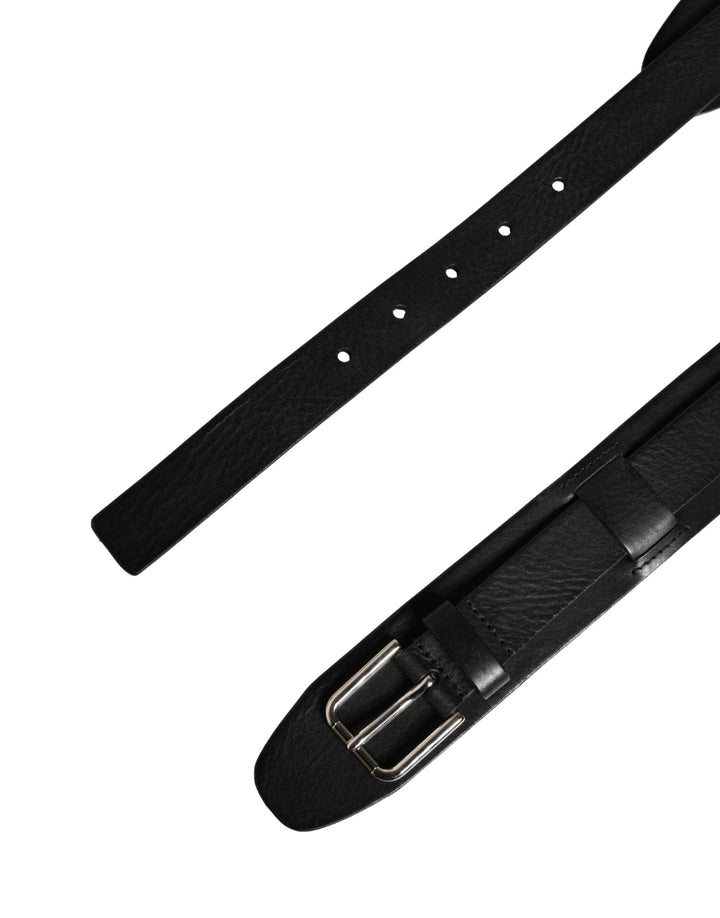 Dolce &amp; Gabbana Sample Sale Dolce &amp; Gabbana Men Black Classic Leather Metal Buckle Belt - | Designer outlet