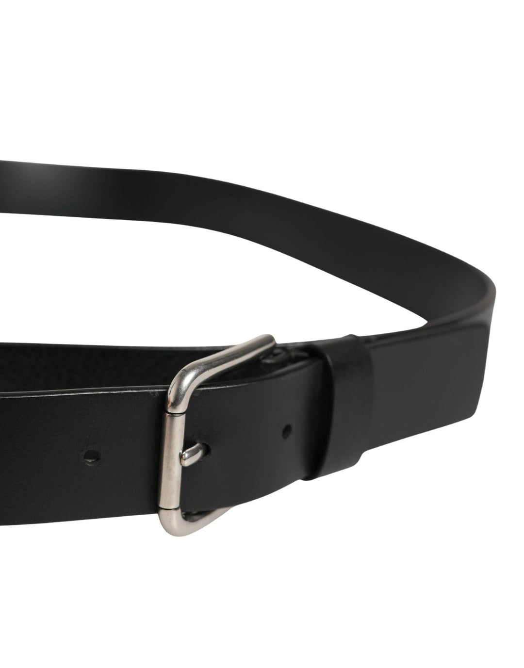 Dolce &amp; Gabbana Sample Sale Dolce &amp; Gabbana Black Double Strap Leather Silver Buckle Belt - | Designer outlet