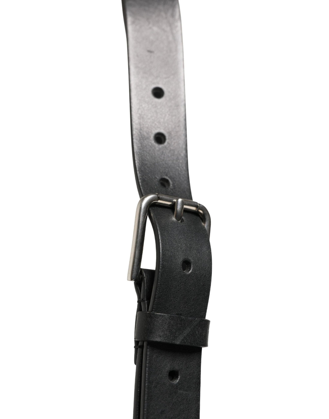 Dolce &amp; Gabbana Sample Sale Dolce &amp; Gabbana Black Double Strap Leather Silver Buckle Belt - | Designer outlet