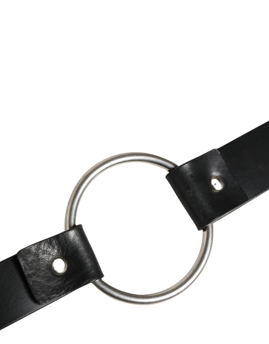 Dolce &amp; Gabbana Sample Sale Dolce &amp; Gabbana Black Double Strap Leather Silver Buckle Belt - | Designer outlet