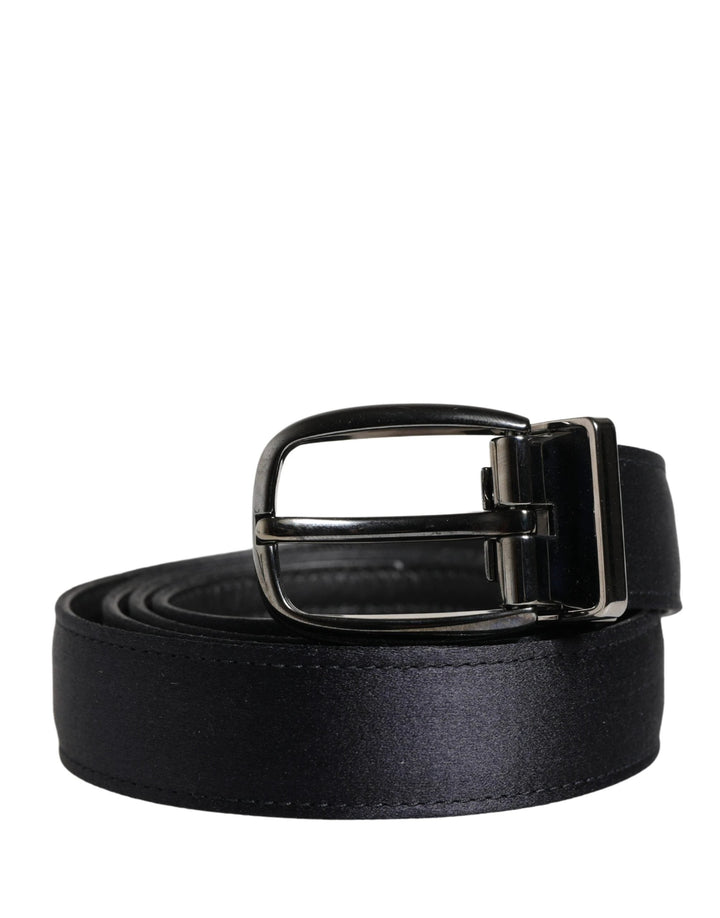 Dolce &amp; Gabbana Sample Sale Dolce &amp; Gabbana Men Black Classic Viscose Metal Buckle Belt - | Designer outlet