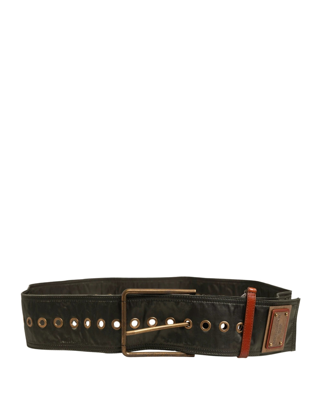 Dolce &amp; Gabbana Sample Sale Dolce &amp; Gabbana Men Black Wide Leather DG Metal Buckle Belt - | Designer outlet