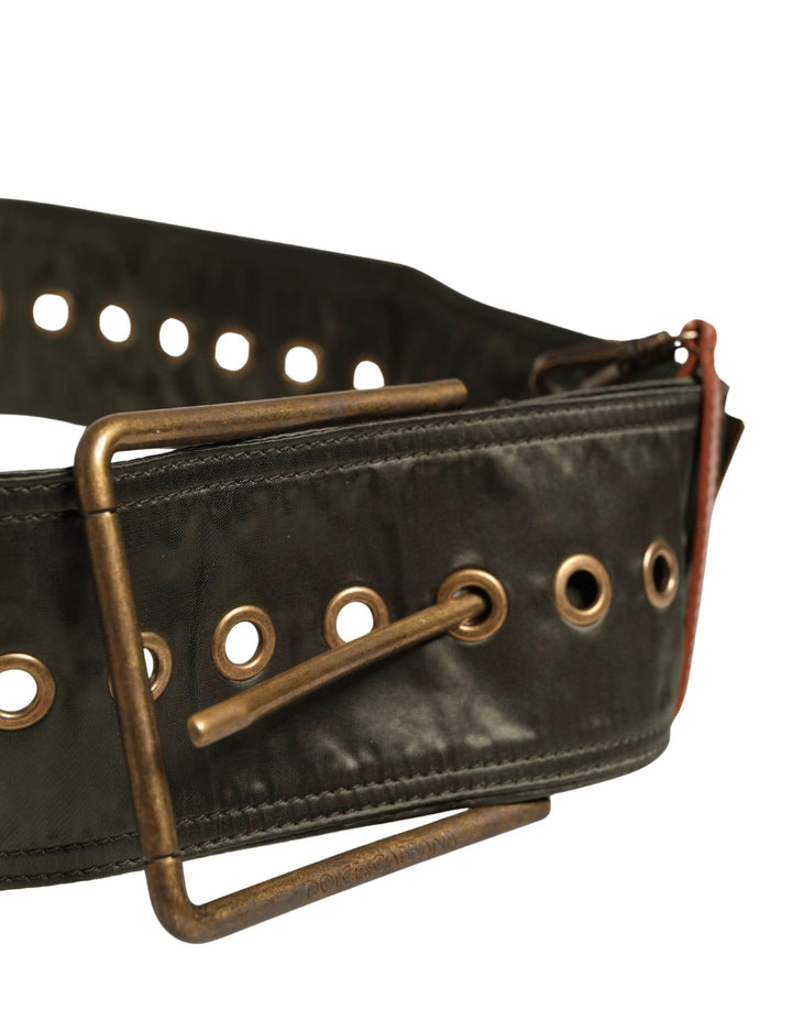 Dolce &amp; Gabbana Sample Sale Dolce &amp; Gabbana Men Black Wide Leather DG Metal Buckle Belt - | Designer outlet