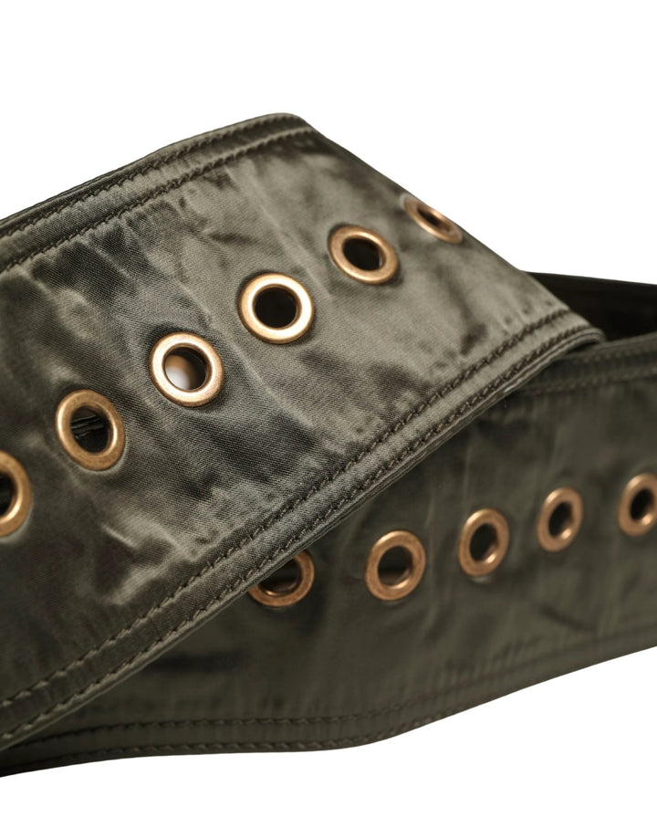 Dolce &amp; Gabbana Sample Sale Dolce &amp; Gabbana Men Black Wide Leather DG Metal Buckle Belt - | Designer outlet