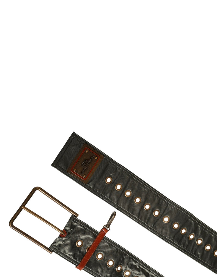 Dolce &amp; Gabbana Sample Sale Dolce &amp; Gabbana Men Black Wide Leather DG Metal Buckle Belt - | Designer outlet