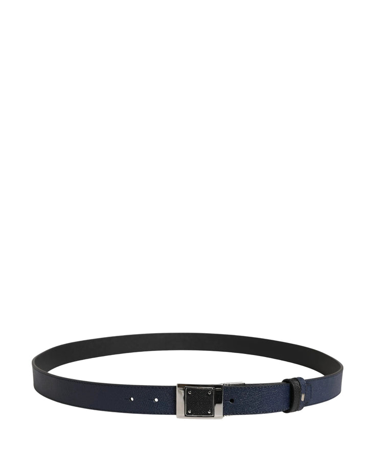 Dolce &amp; Gabbana Sample Sale Dolce &amp; Gabbana Men Blue Calfskin Leather Square Buckle Belt - | Designer outlet