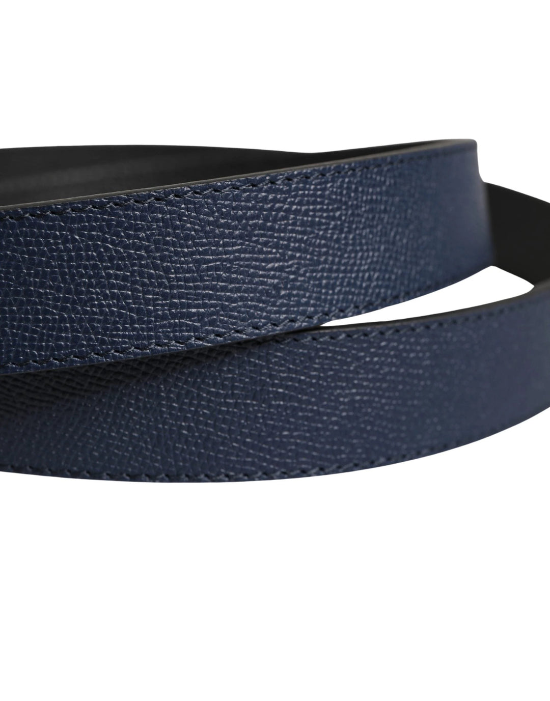 Dolce &amp; Gabbana Sample Sale Dolce &amp; Gabbana Men Blue Calfskin Leather Square Buckle Belt - | Designer outlet