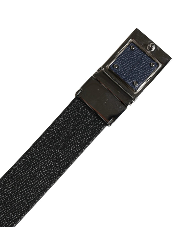 Dolce &amp; Gabbana Sample Sale Dolce &amp; Gabbana Men Blue Calfskin Leather Square Buckle Belt - | Designer outlet