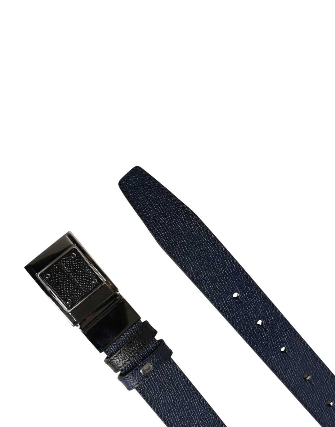 Dolce &amp; Gabbana Sample Sale Dolce &amp; Gabbana Men Blue Calfskin Leather Square Buckle Belt - | Designer outlet