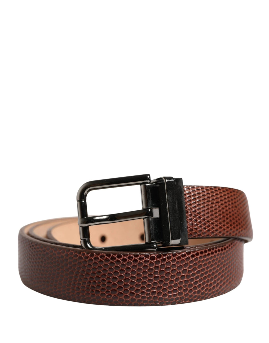 Dolce &amp; Gabbana Sample Sale Dolce &amp; Gabbana Men Brown Goatskin Leather Metal Buckle Belt - | Designer outlet