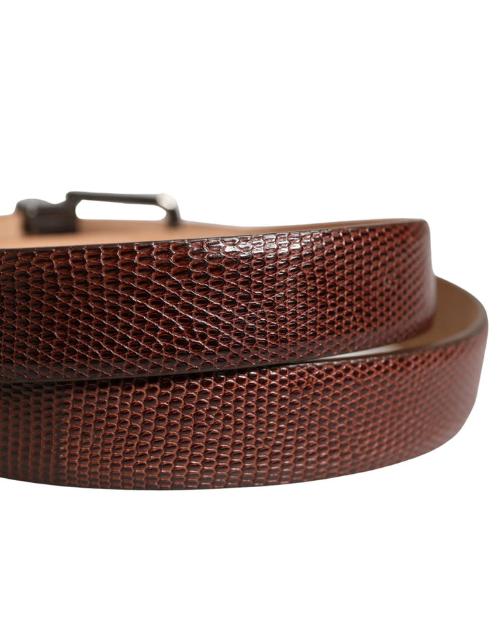 Dolce &amp; Gabbana Sample Sale Dolce &amp; Gabbana Men Brown Goatskin Leather Metal Buckle Belt - | Designer outlet
