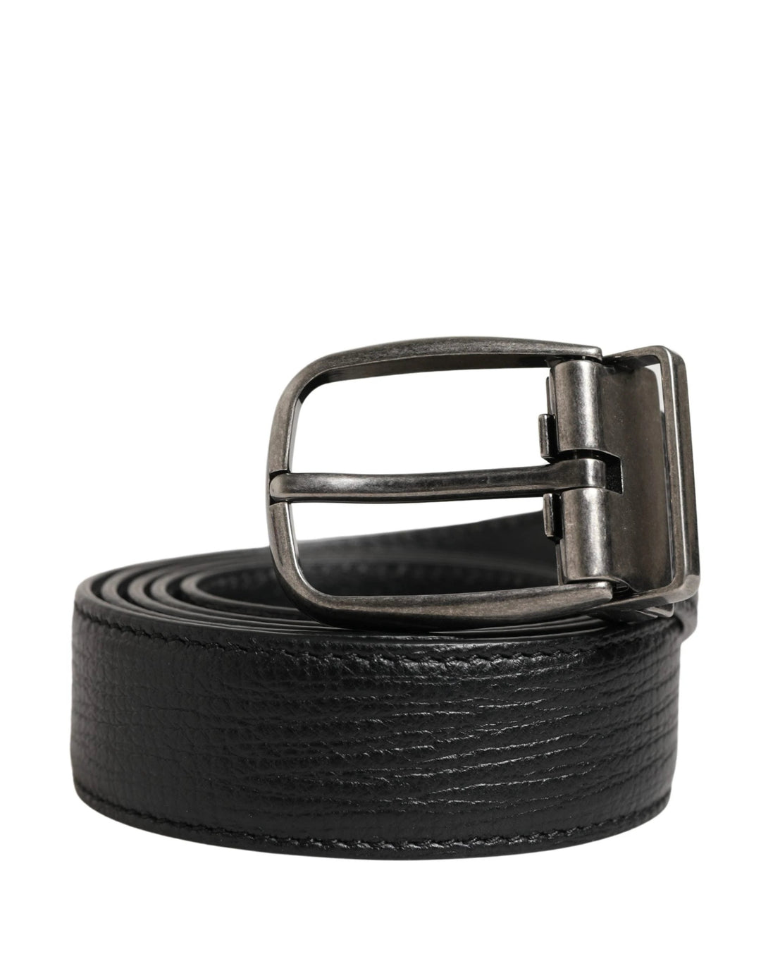 Dolce &amp; Gabbana Sample Sale Dolce &amp; Gabbana Men Black Classic Leather Metal Buckle Belt - | Designer outlet