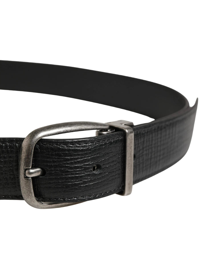 Dolce &amp; Gabbana Sample Sale Dolce &amp; Gabbana Men Black Classic Leather Metal Buckle Belt - | Designer outlet