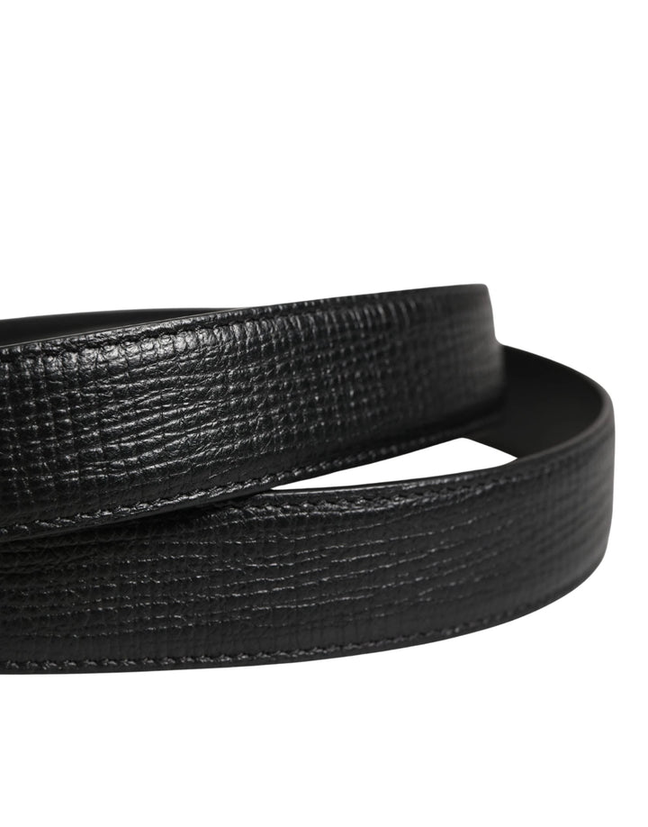Dolce &amp; Gabbana Sample Sale Dolce &amp; Gabbana Men Black Classic Leather Metal Buckle Belt - | Designer outlet