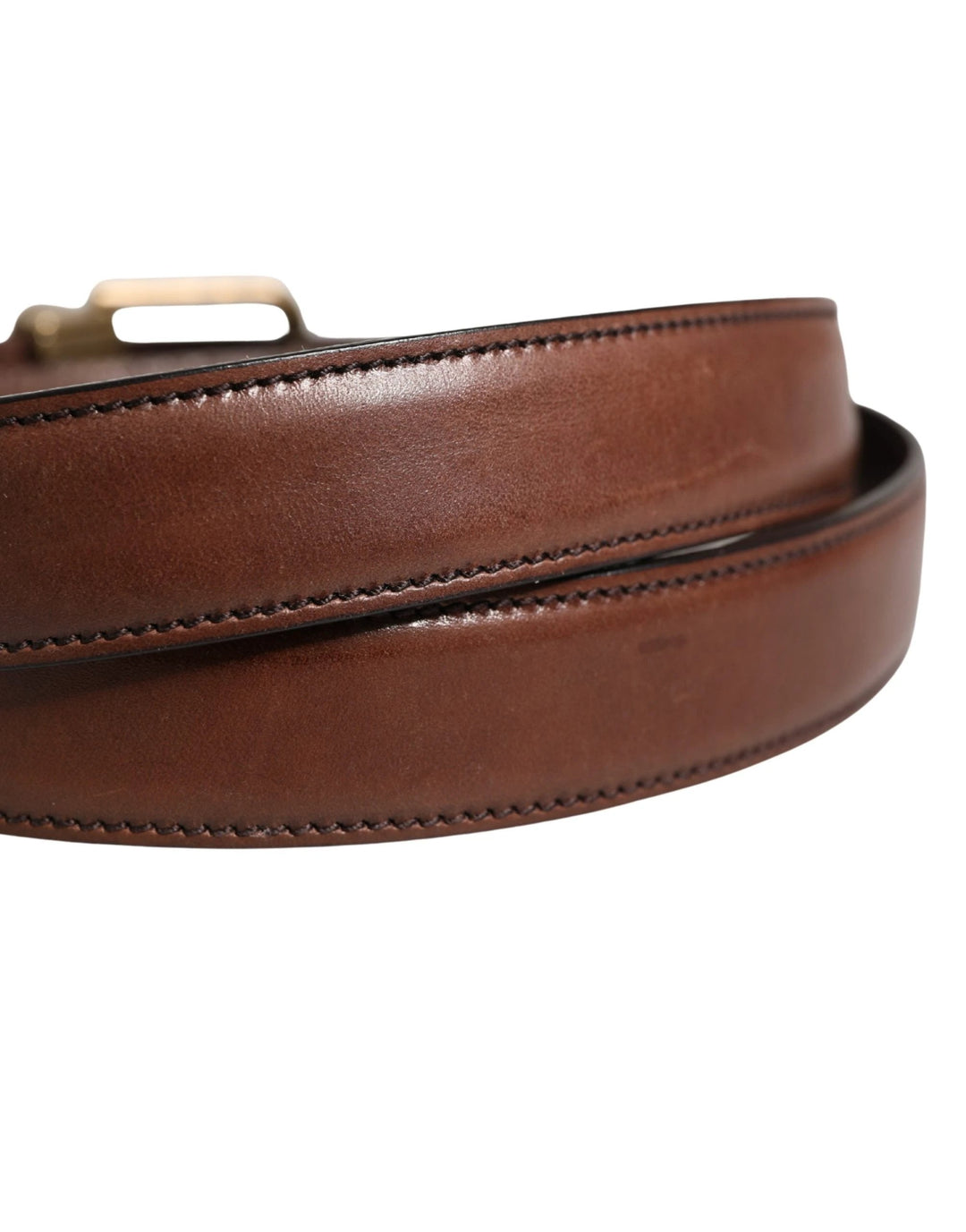 Dolce &amp; Gabbana Sample Sale Dolce &amp; Gabbana Men Brown Classic Leather Metal Buckle Belt - | Designer outlet