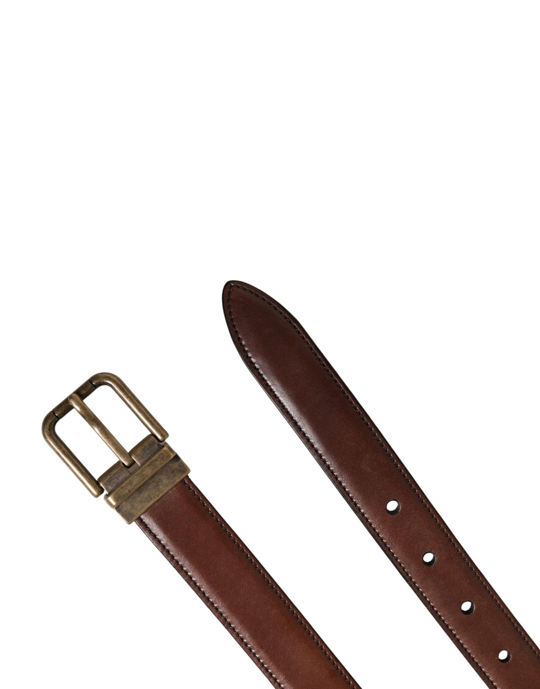 Dolce &amp; Gabbana Sample Sale Dolce &amp; Gabbana Men Brown Classic Leather Metal Buckle Belt - | Designer outlet