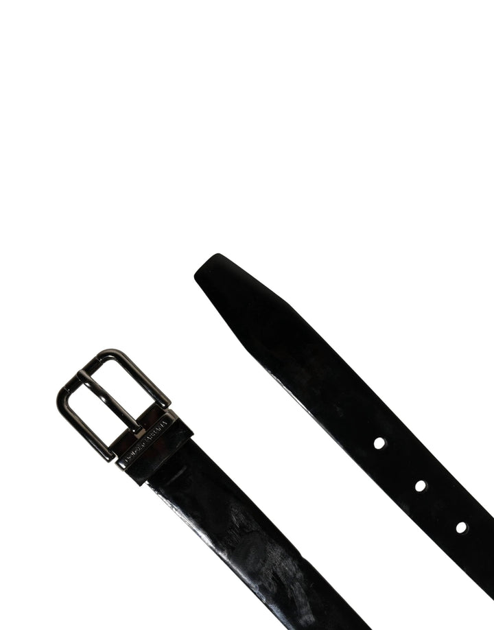 Dolce &amp; Gabbana Sample Sale Dolce &amp; Gabbana Men Black Classic Leather Metal Buckle Belt - | Designer outlet