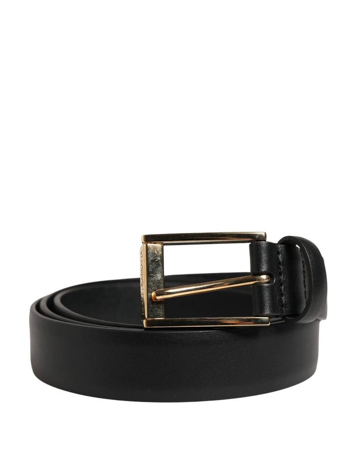 Dolce &amp; Gabbana Sample Sale Dolce &amp; Gabbana Men Black Classic Leather Metal Buckle Belt - | Designer outlet
