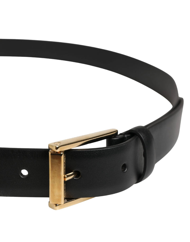Dolce &amp; Gabbana Sample Sale Dolce &amp; Gabbana Men Black Classic Leather Metal Buckle Belt - | Designer outlet