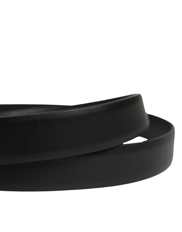 Dolce &amp; Gabbana Sample Sale Dolce &amp; Gabbana Men Black Classic Leather Metal Buckle Belt - | Designer outlet