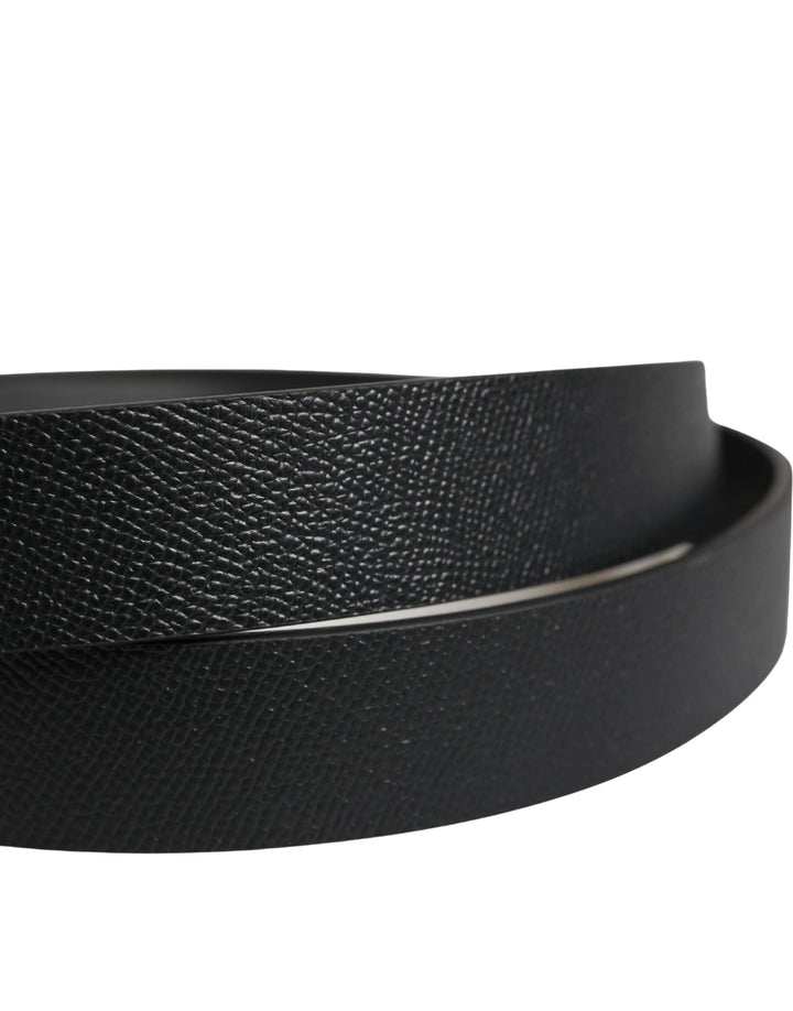 Dolce &amp; Gabbana Sample Sale Dolce &amp; Gabbana Men Black Calfskin Leather Square Buckle Belt - | Designer outlet
