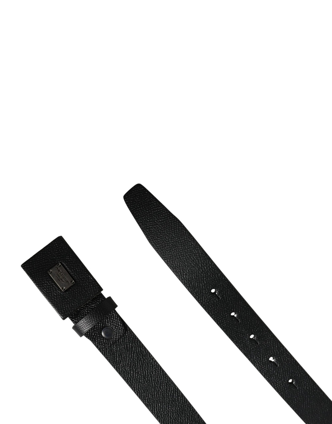 Dolce &amp; Gabbana Sample Sale Dolce &amp; Gabbana Men Black Calfskin Leather Square Buckle Belt - | Designer outlet