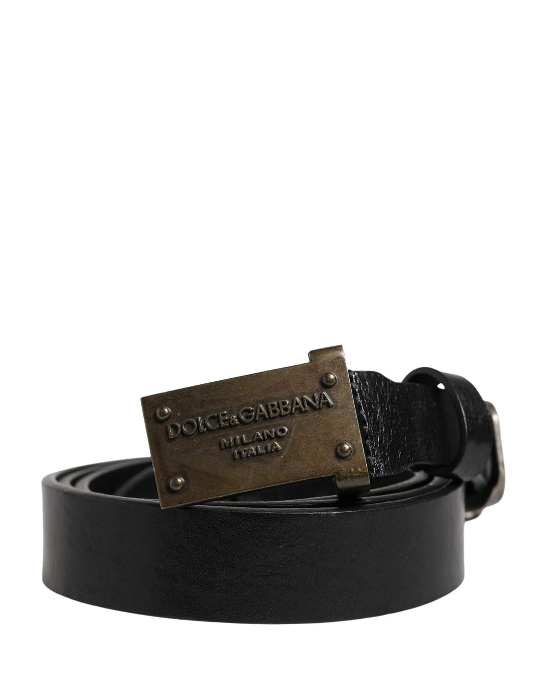 Dolce &amp; Gabbana Sample Sale Dolce &amp; Gabbana Men Black Classic Leather Logo Buckle Belt - | Designer outlet