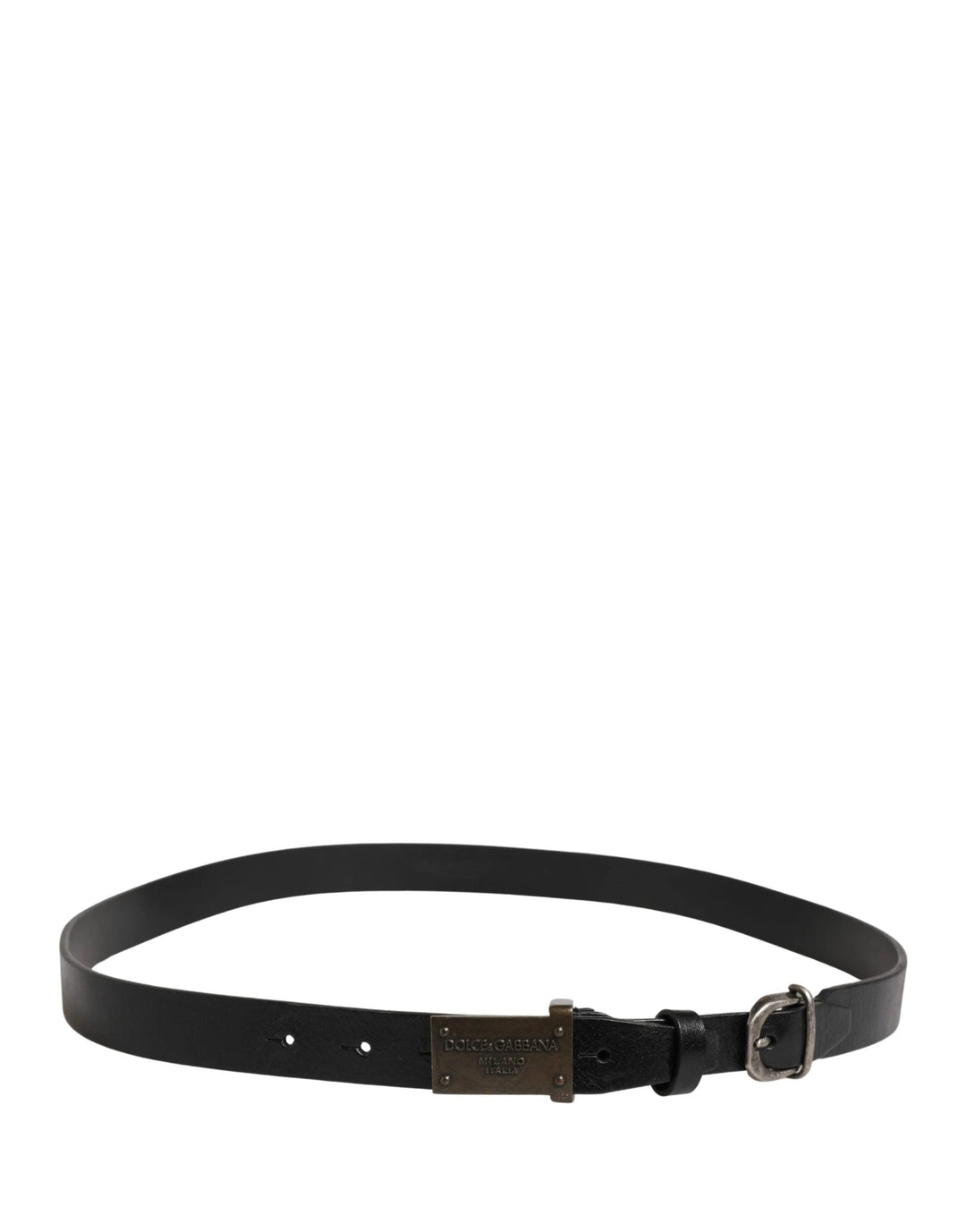 Dolce &amp; Gabbana Sample Sale Dolce &amp; Gabbana Men Black Classic Leather Logo Buckle Belt - | Designer outlet