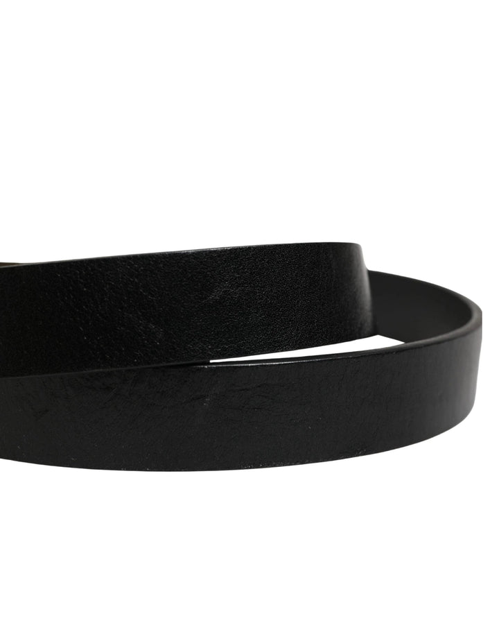 Dolce &amp; Gabbana Sample Sale Dolce &amp; Gabbana Men Black Classic Leather Logo Buckle Belt - | Designer outlet